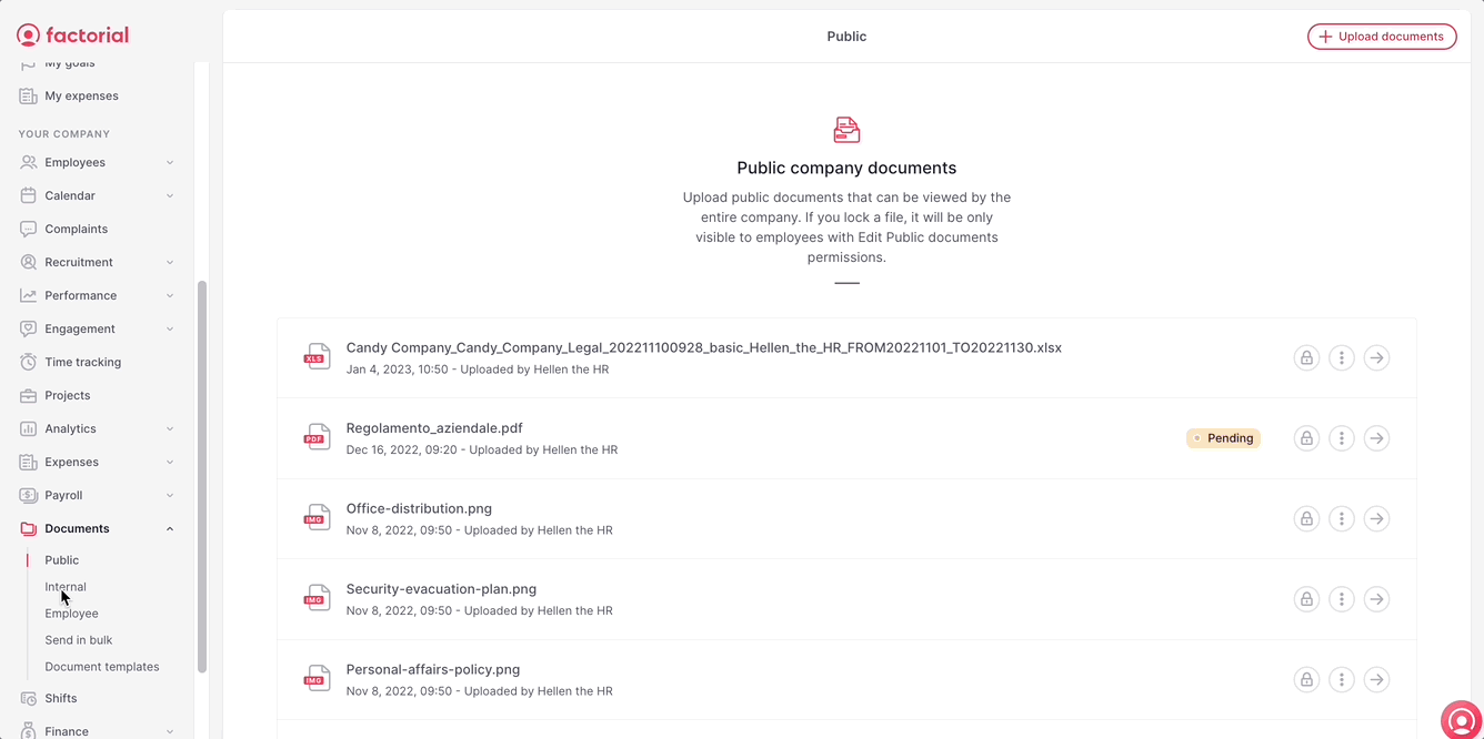 Factorial — How to ask for Esignature